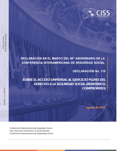 DECLARACIÓN EN EL MARCO DEL 80° ANIVERSARIO DE LA CONFERENCIA INTERAMERICANA DE SEGURIDAD SOCIAL