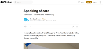 Speaking of care, March 8th — International Women Day