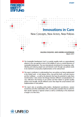 Innovations in Care New Concepts, New Actors, New Policies